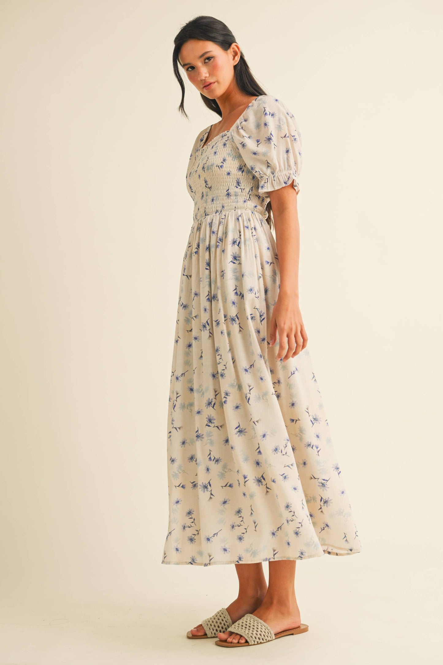 Floral Smocked Maxi Dress