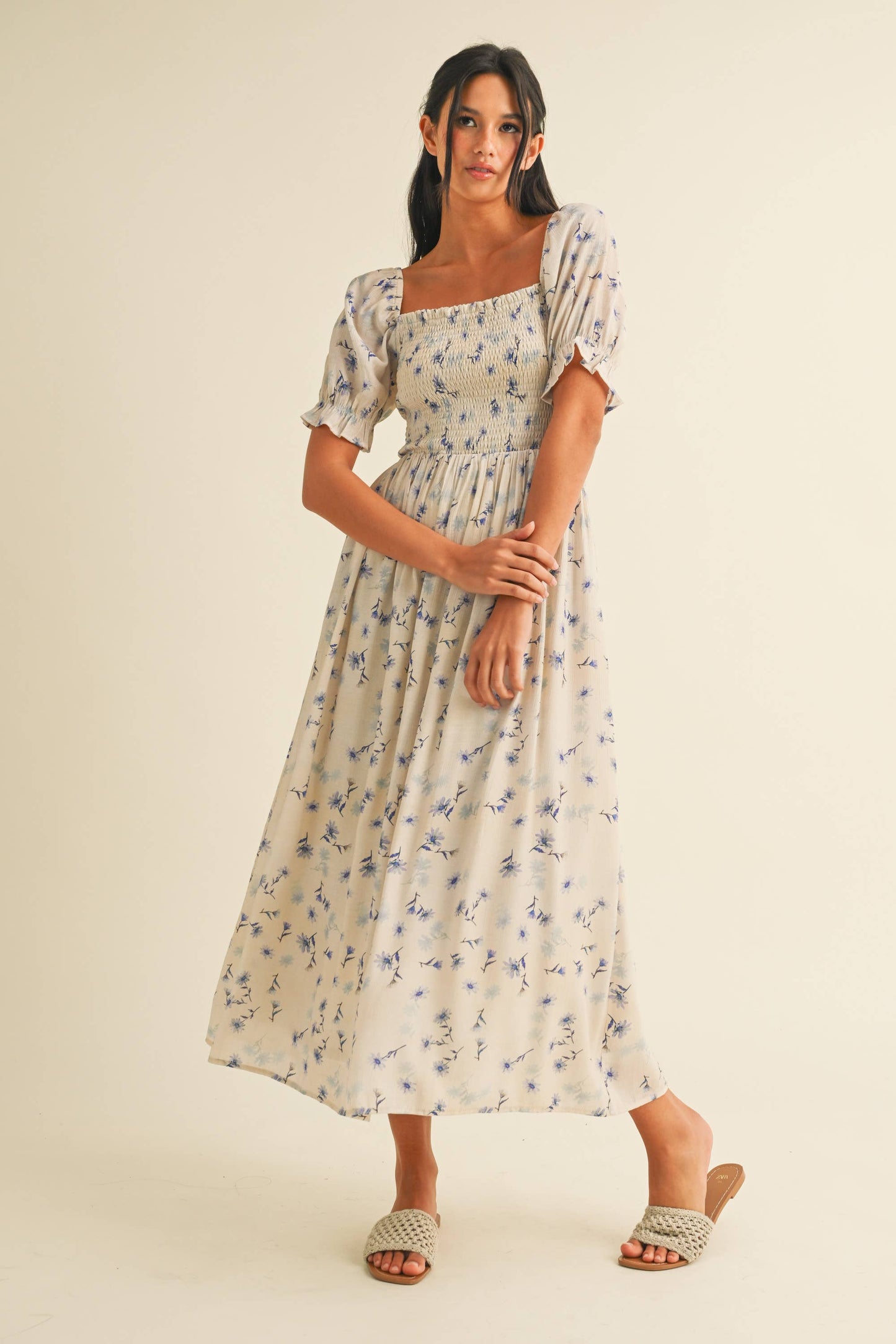 Floral Smocked Maxi Dress