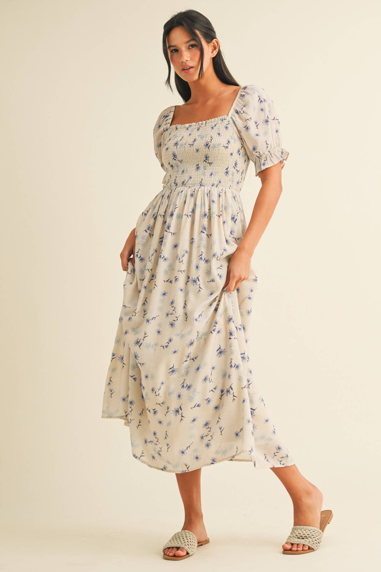 Floral Smocked Maxi Dress