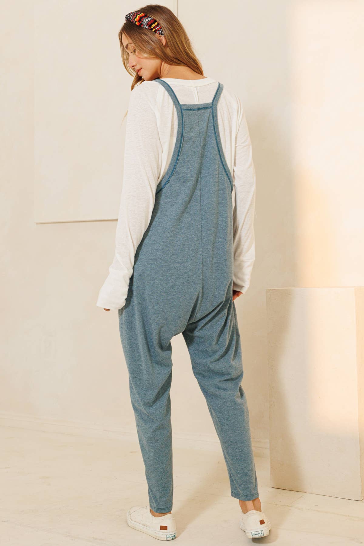 Sleeveless Solid Harem Jumpsuit / BJ6851NSA