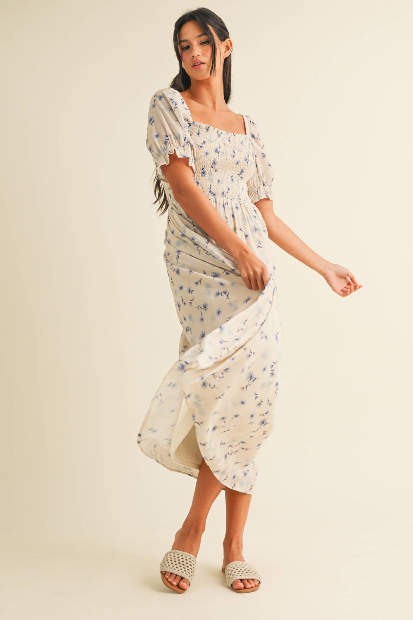 Floral Smocked Maxi Dress