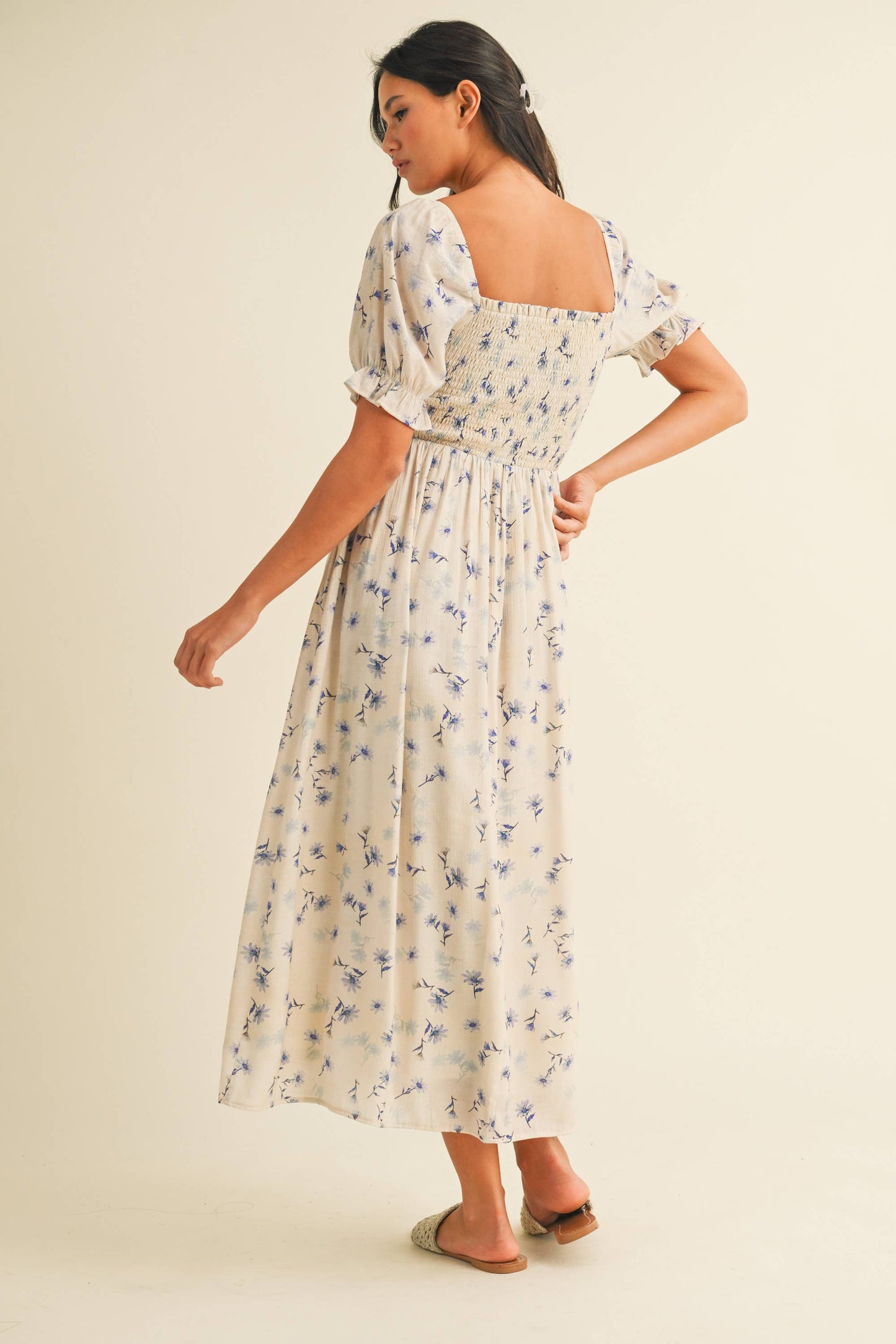 Floral Smocked Maxi Dress