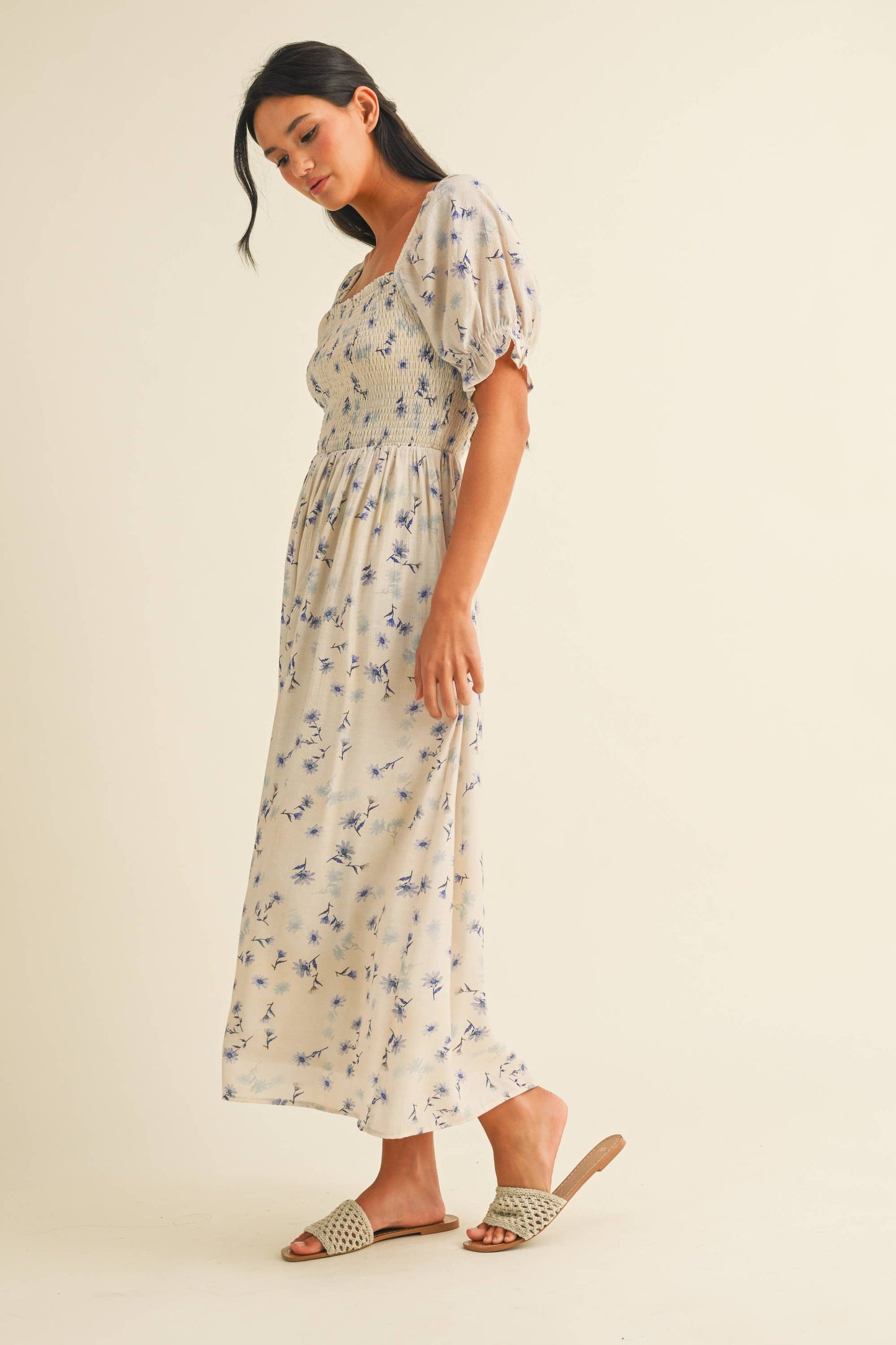 Floral Smocked Maxi Dress