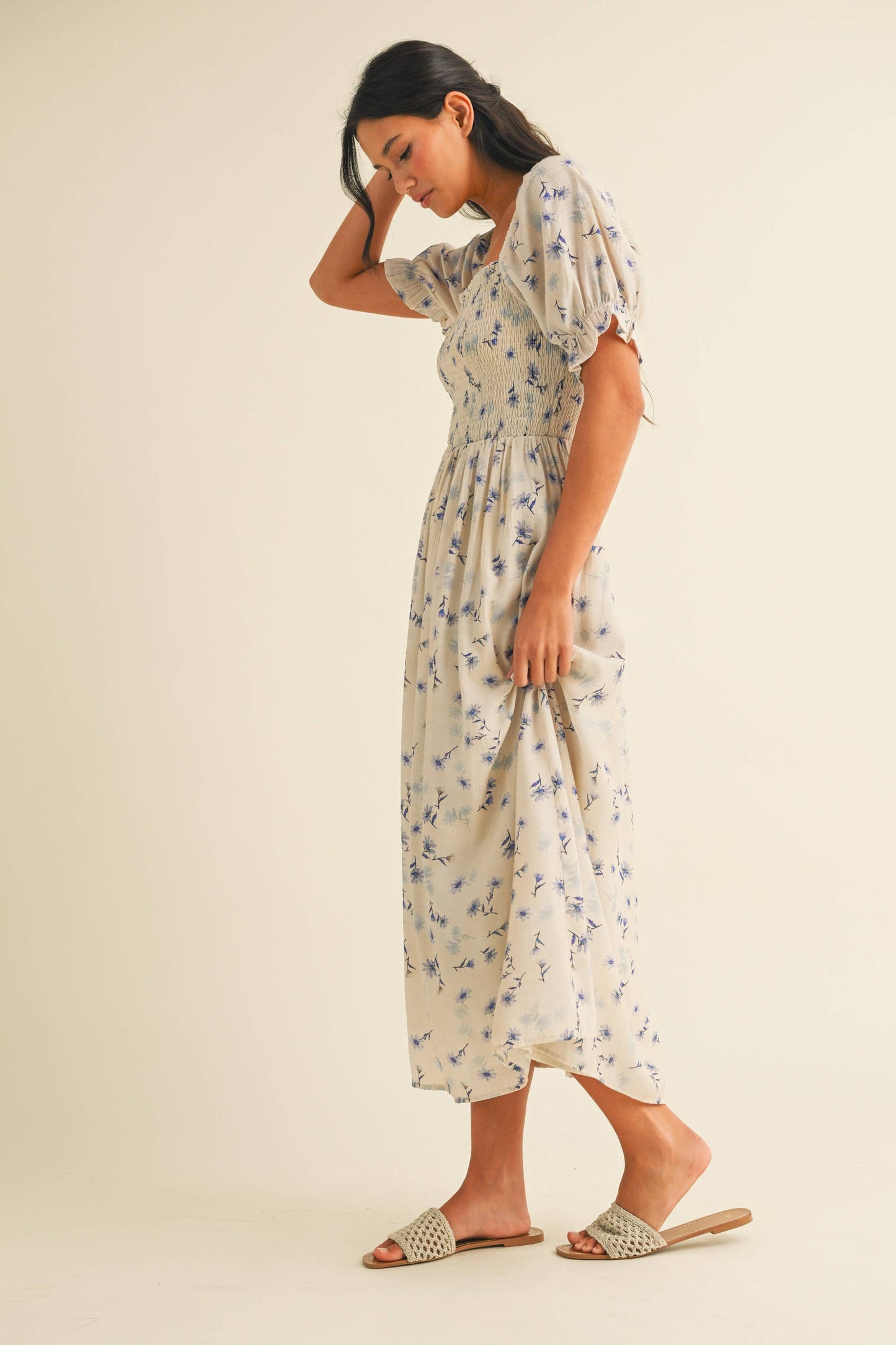 Floral Smocked Maxi Dress