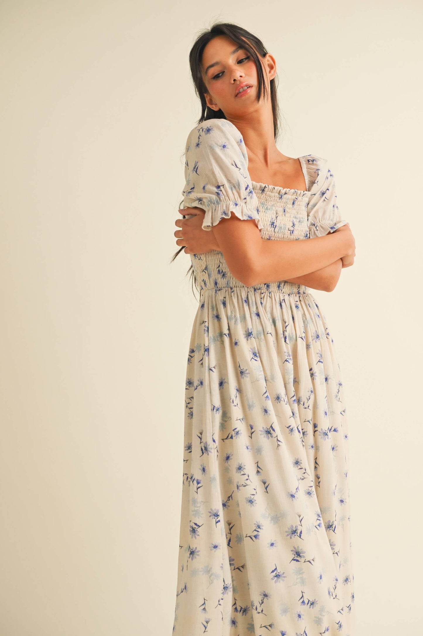 Floral Smocked Maxi Dress