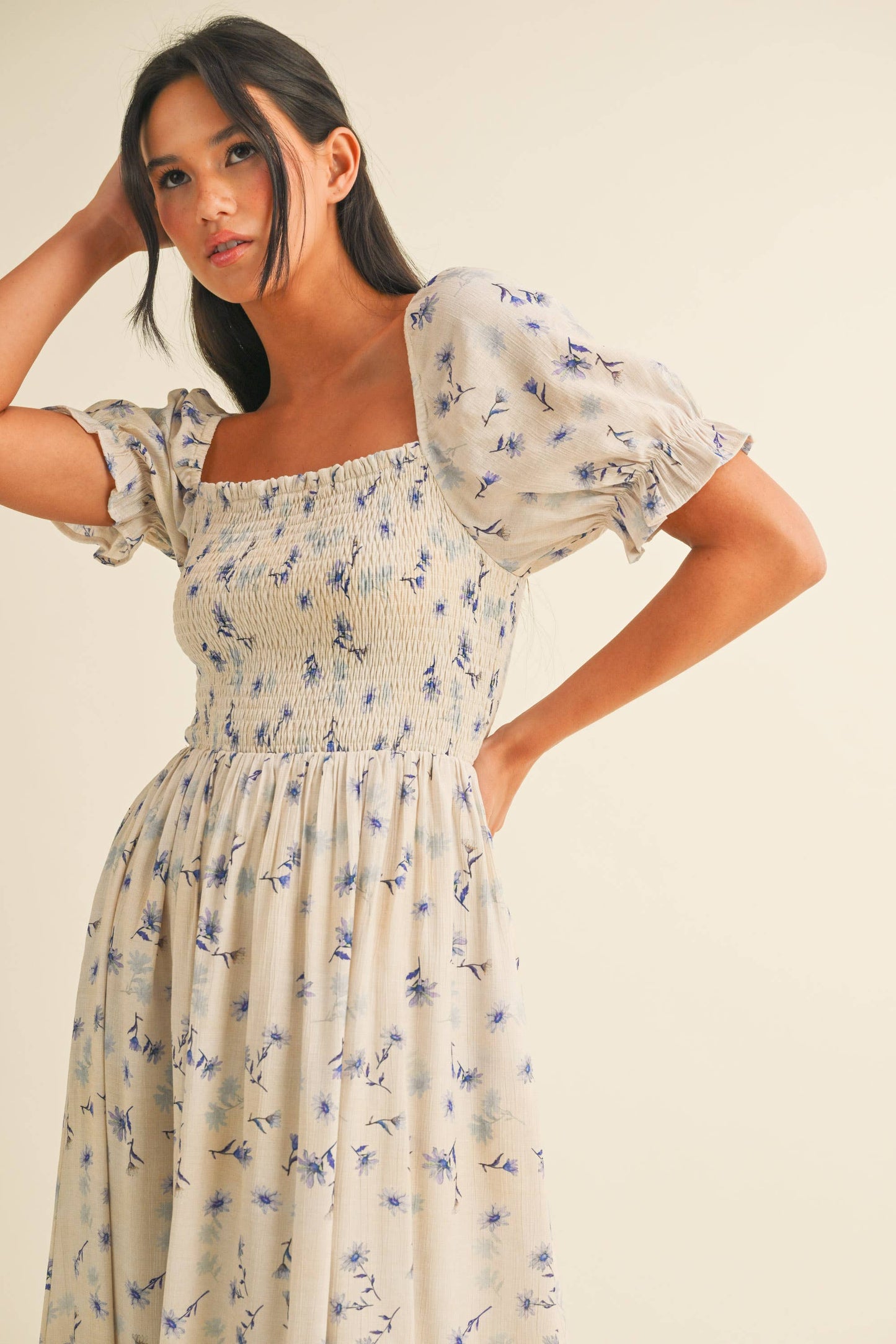 Floral Smocked Maxi Dress