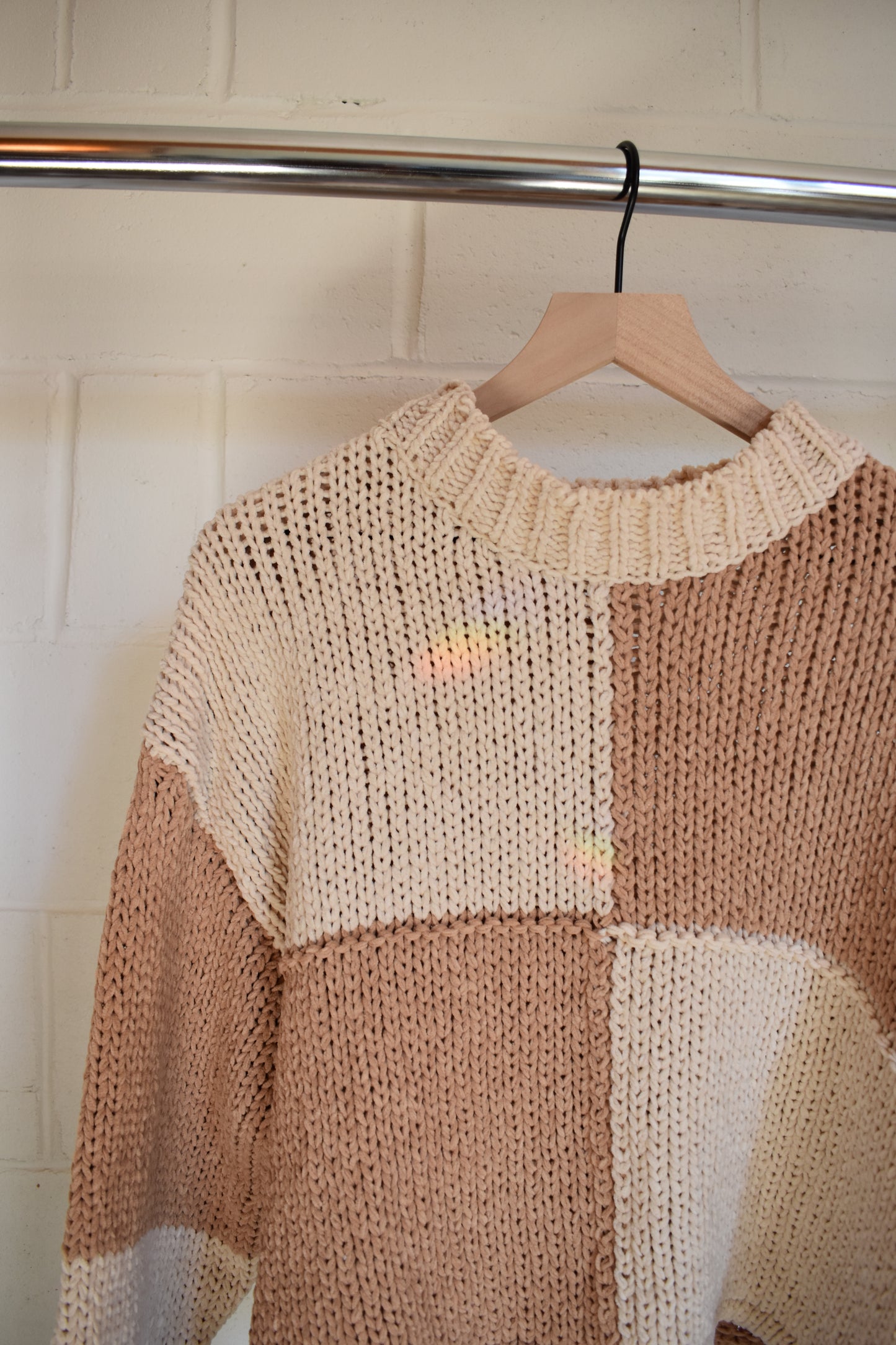 Color Block Loose Fit Sweater