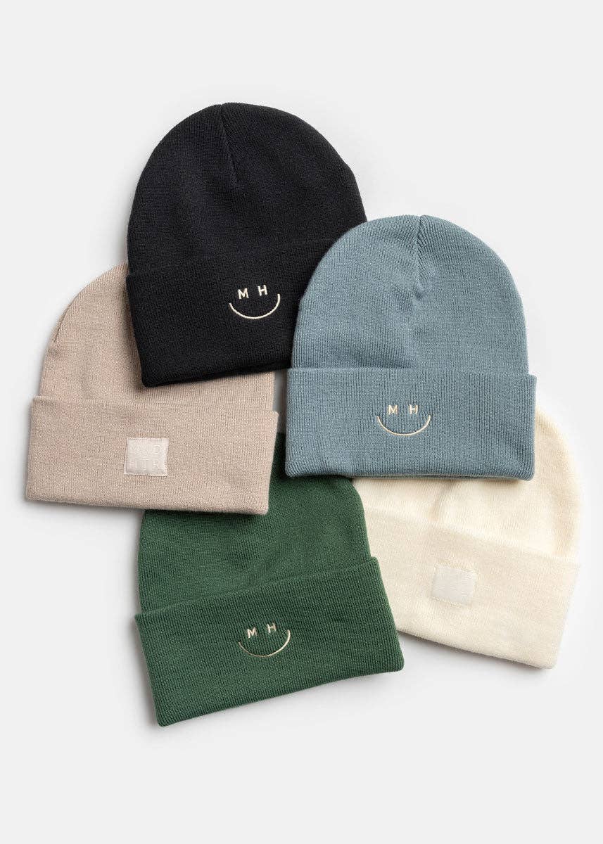 Mad Hatter Smiley Cuff Beanie
