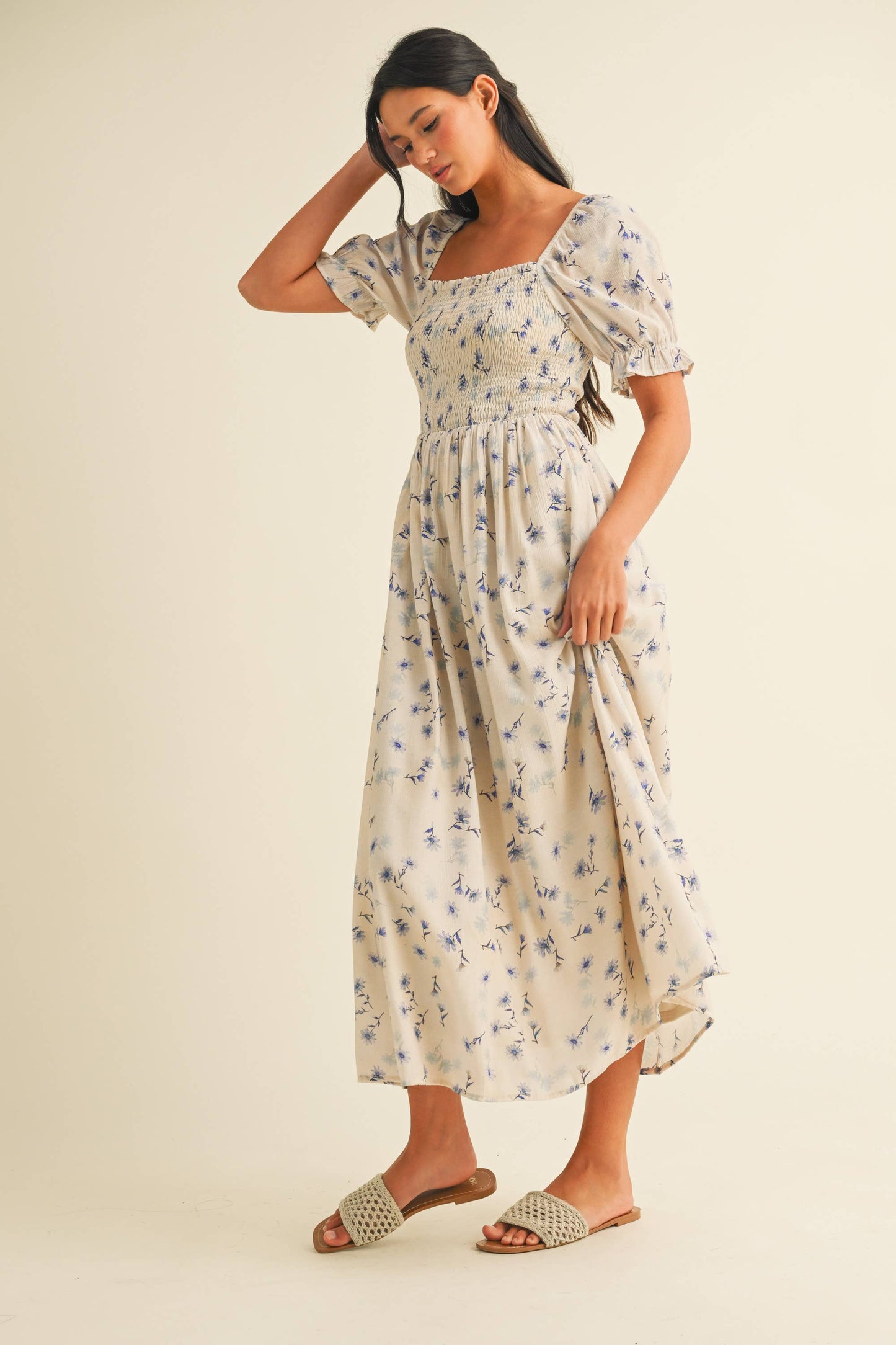Floral Smocked Maxi Dress