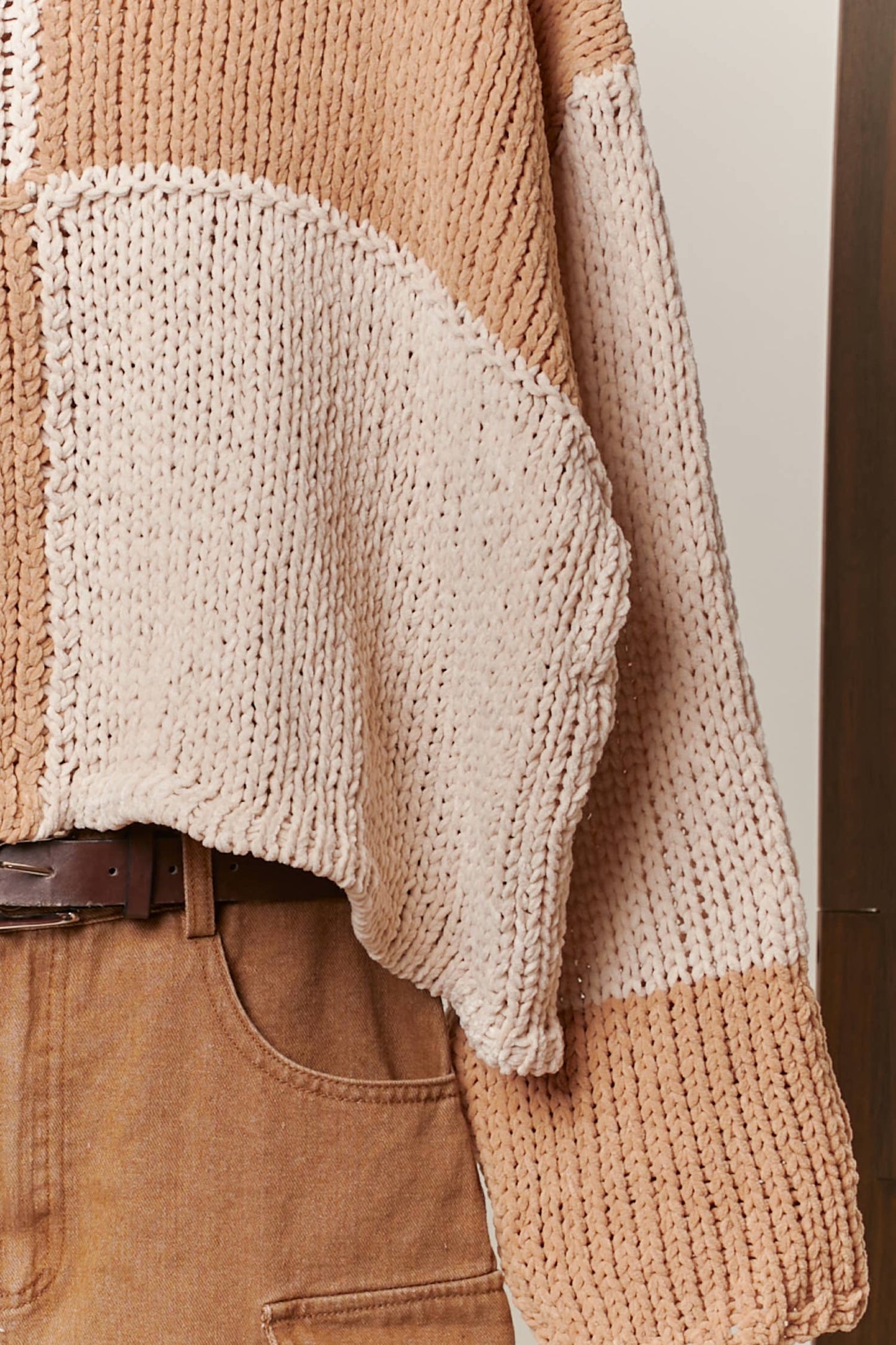 Color Block Loose Fit Sweater