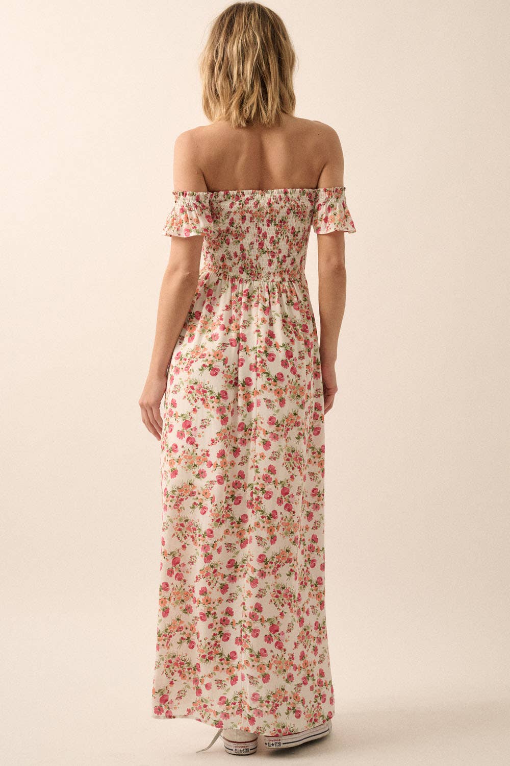 Floral Off-Shoulder Maxi Dress