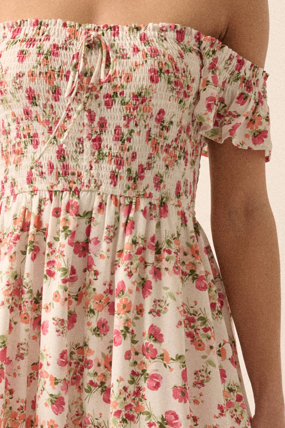 Floral Off-Shoulder Maxi Dress