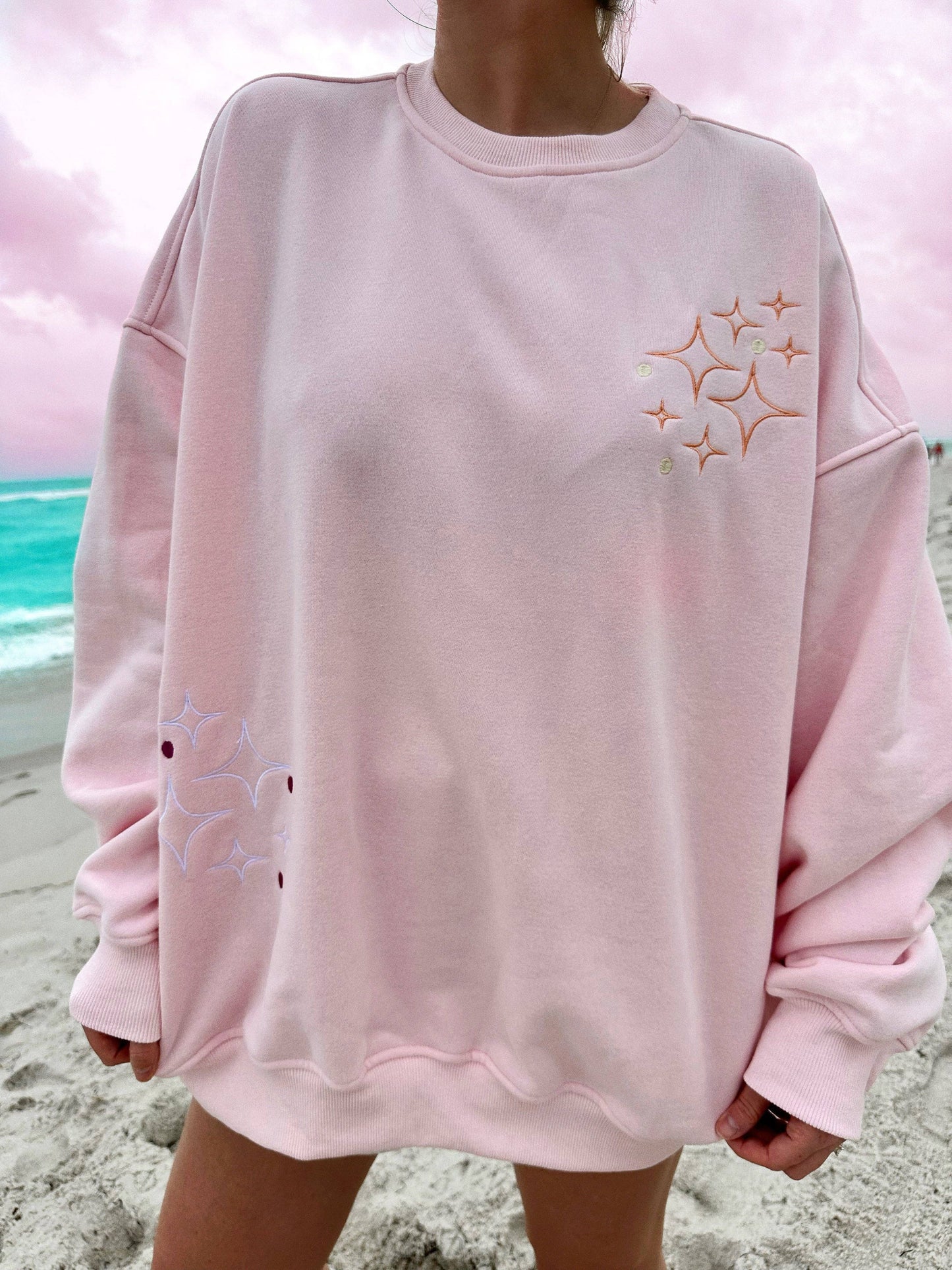 Sunset Rays Embroidered Sweatshirt