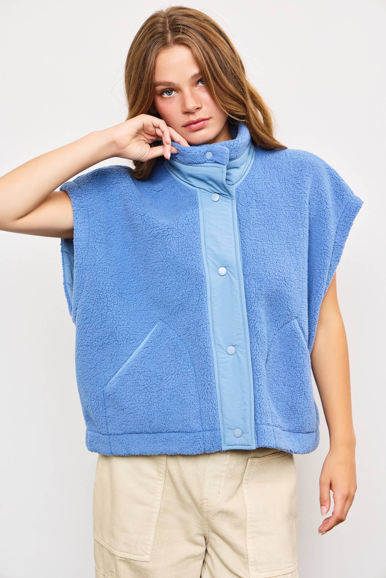 Sky Blue Fleece Vest