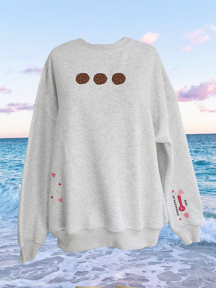 Chocolate Chip Cookie Embroidered Crew