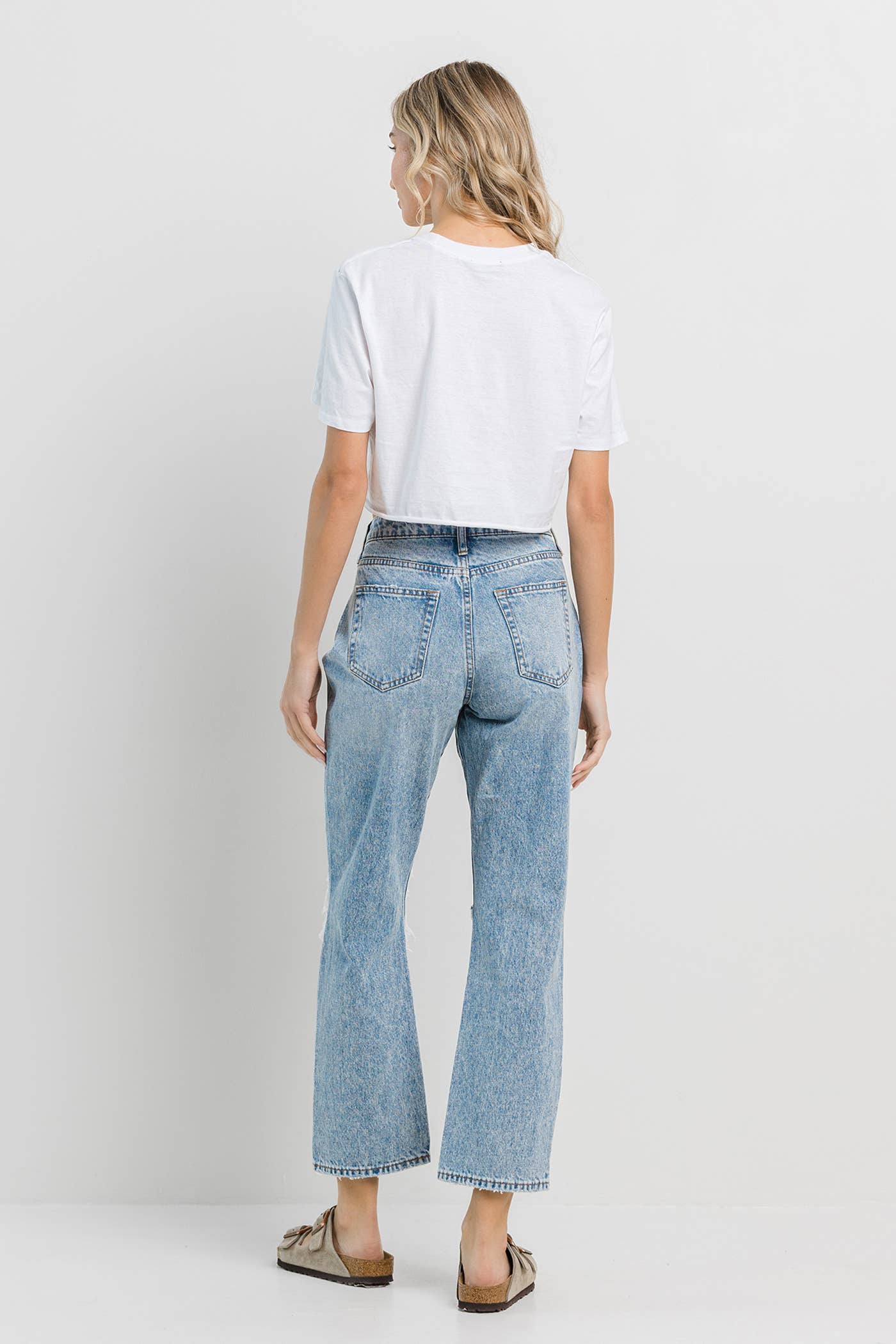 Ankle Straight High Rise Jeans