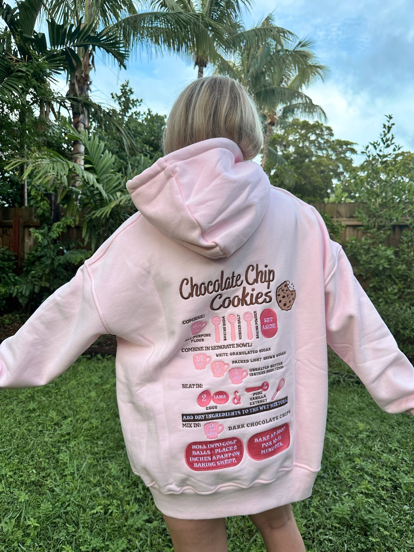 Chocolate Chip Cookie Embroider Hoodie