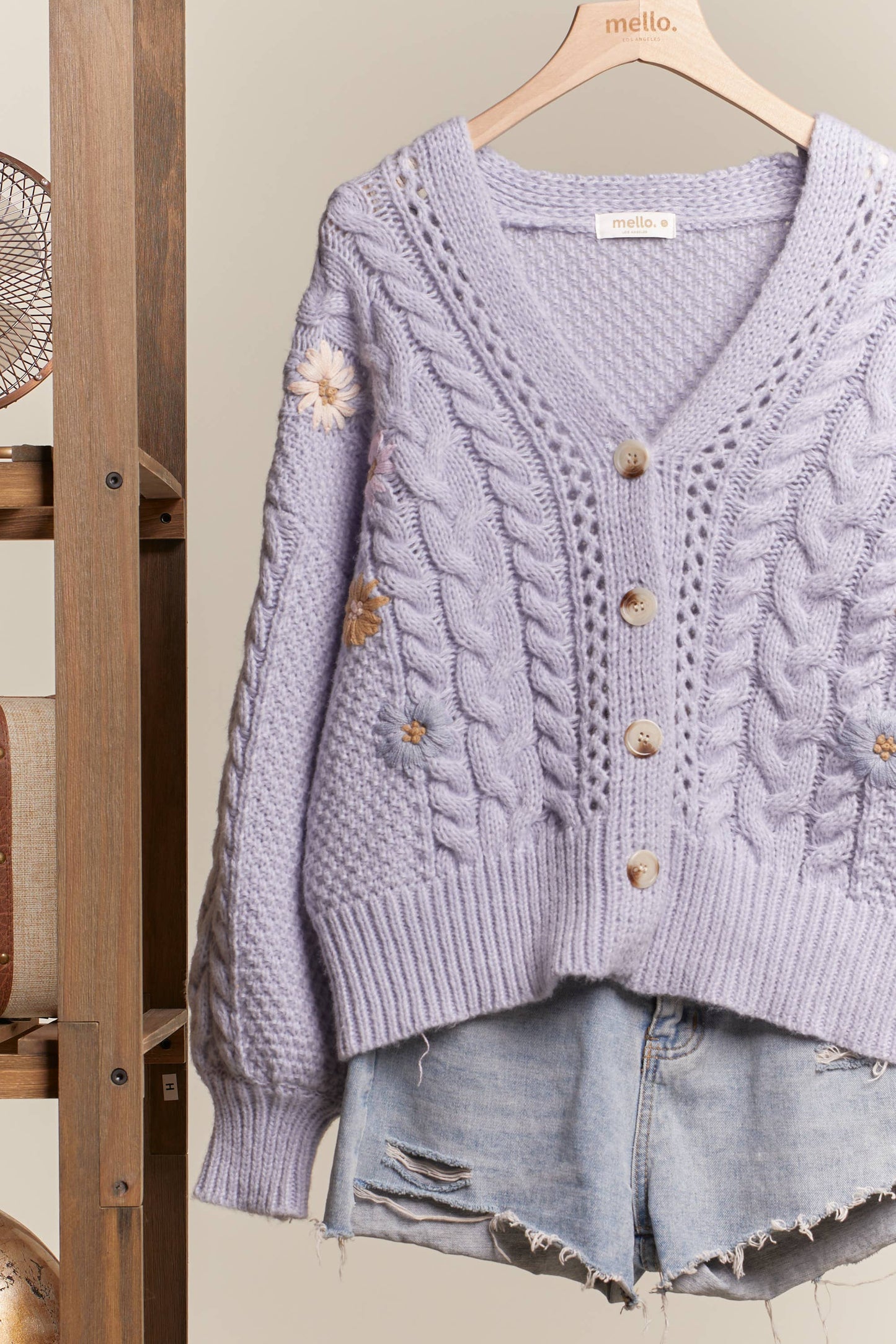 Lavender Daisy Cardigan