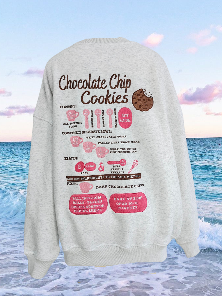 Chocolate Chip Cookie Embroidered Crew